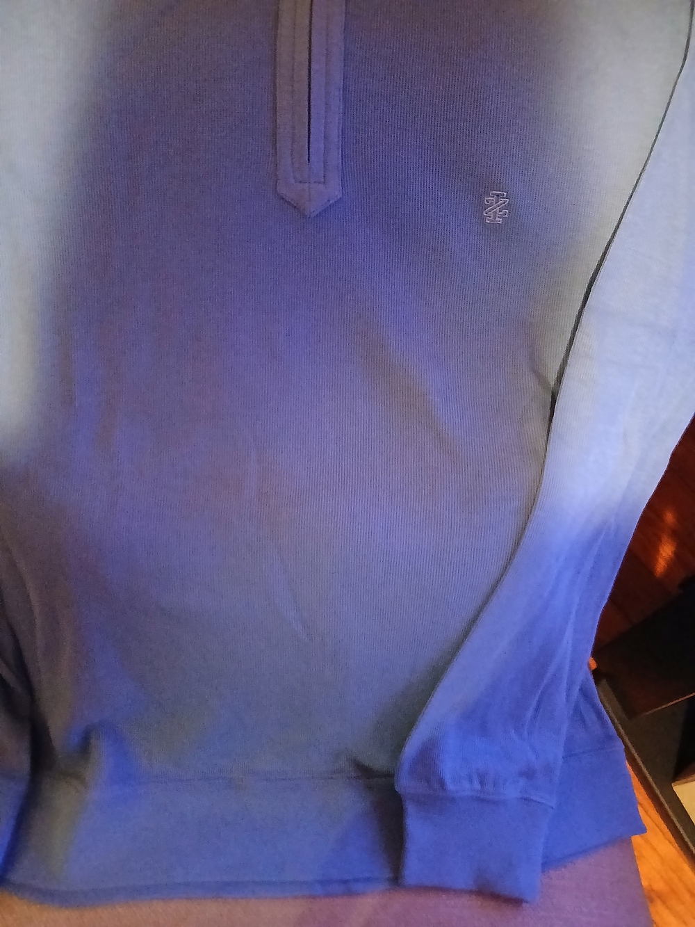 Izod Purple Long-Sleeve Polo Sweater
